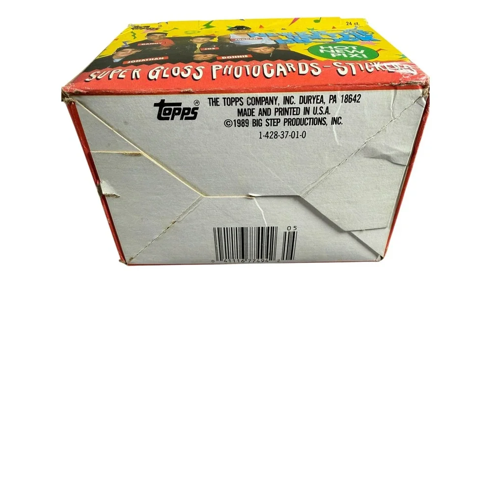 Vintage 1989 Topps New Kids on the Block NKOTB Super Gloss Photocards Sealed Box